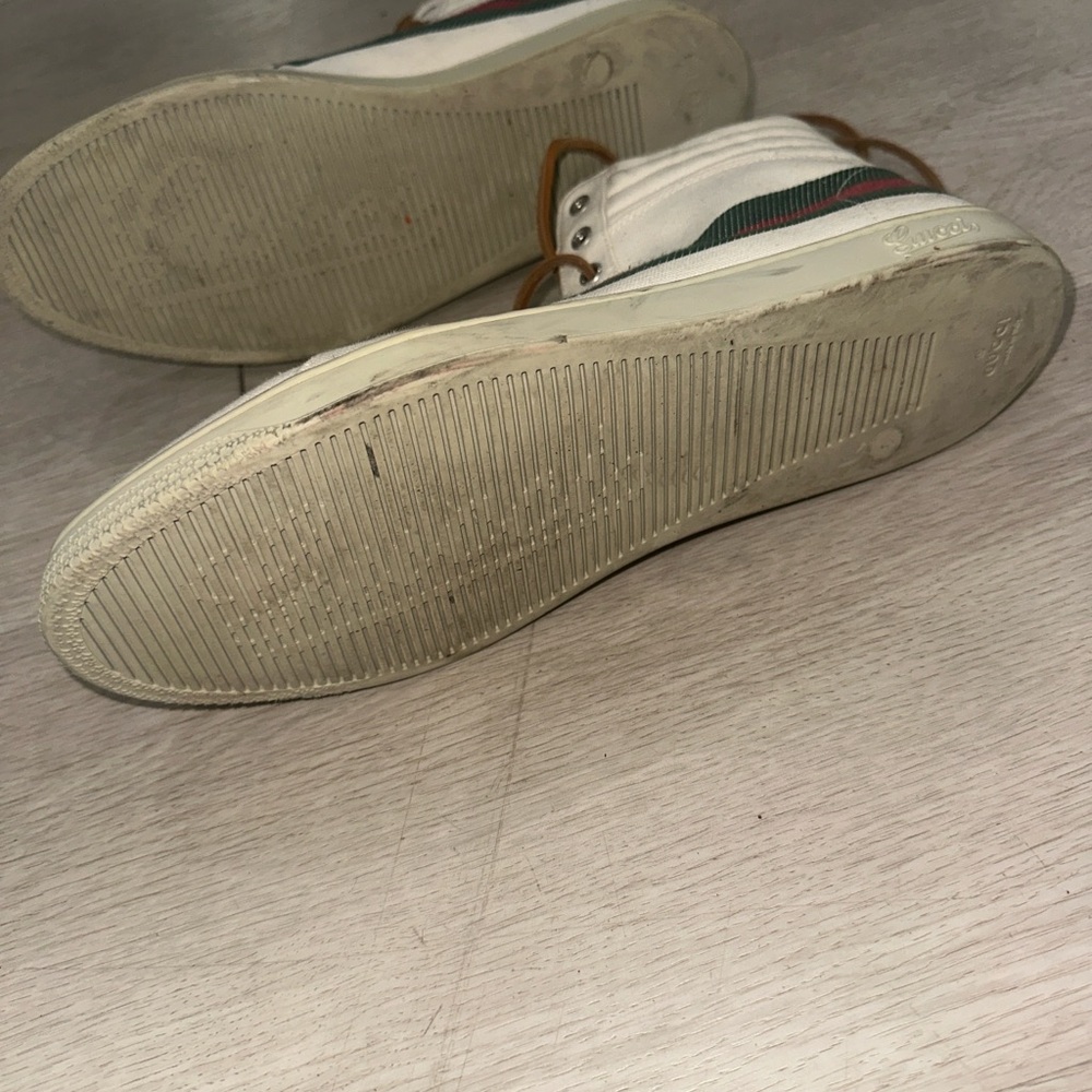 Gucci Men’s Canvas High-Top Sneakers - Picture 11 of 11